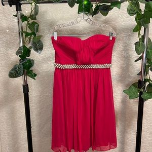 Calvin Klein Strapless Fit and Flare Dress, Women’s Size 10, Pink